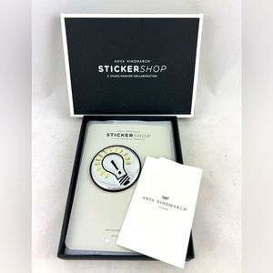 Brand New Never Used Anya Hindmarch Leather StickerShop Lightbulb Sticker